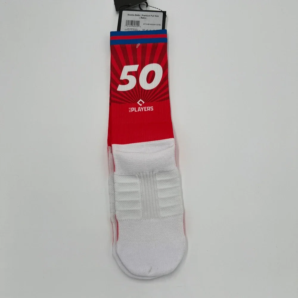 Strideline Mookie Betts Los‎ Angeles Dodgers MLB Crew Socks Red M/L